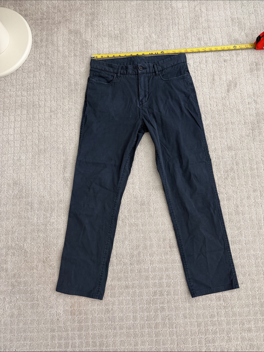 Buck Mason Men's Dark Blue Casual Trousers